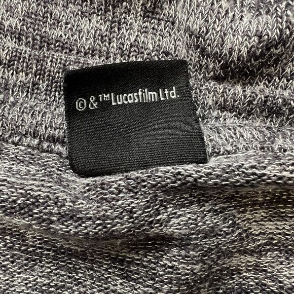 Star Wars Women's Top Large Gray Darth Vader Glitter Shimmer Long Sleeve Shirt - Picture 6 of 7